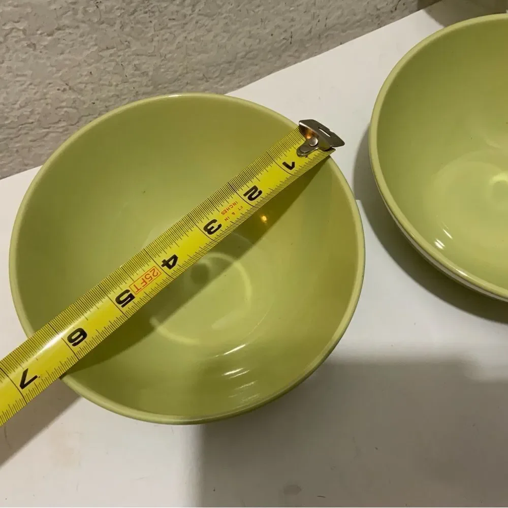 2 IKEA Sweden Glossy Lime Green Soup Salad Bowl 6.5” B6